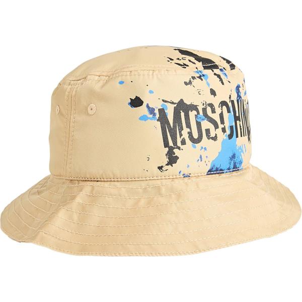 cappelli Moschino marrone con stampe