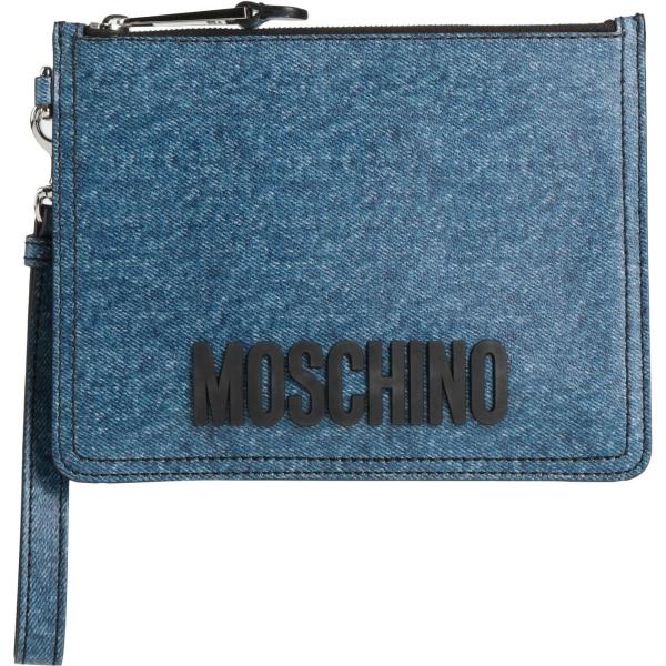 pochette Moschino blu tinta unita