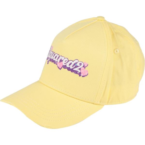 cappelli con visiera Dsquared2 giallo con stampe
