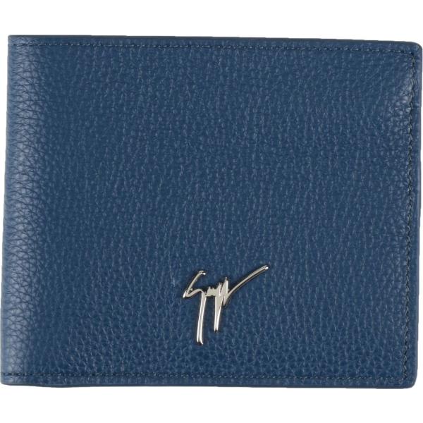portafogli Giuseppe Zanotti blu tinta unita