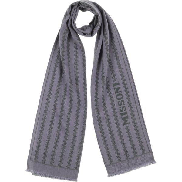 Sciarpa da donna in grigio scuro con stampe in lana Missoni Missoni
