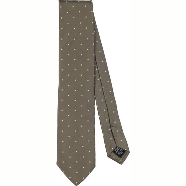 cravatte Dunhill verde a pois