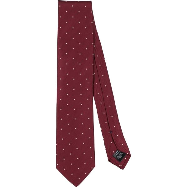 cravatte Dunhill rosso a pois