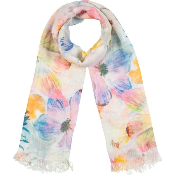 sciarpe 120% Lino bianco a fiori