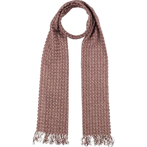 Sciarpa da donna in viola scuro con stampe effetto laminato in viscosa Missoni Missoni