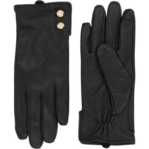 Guanti da donna in nero pece con bottoni Lauren Ralph Lauren Lauren Ralph Lauren
