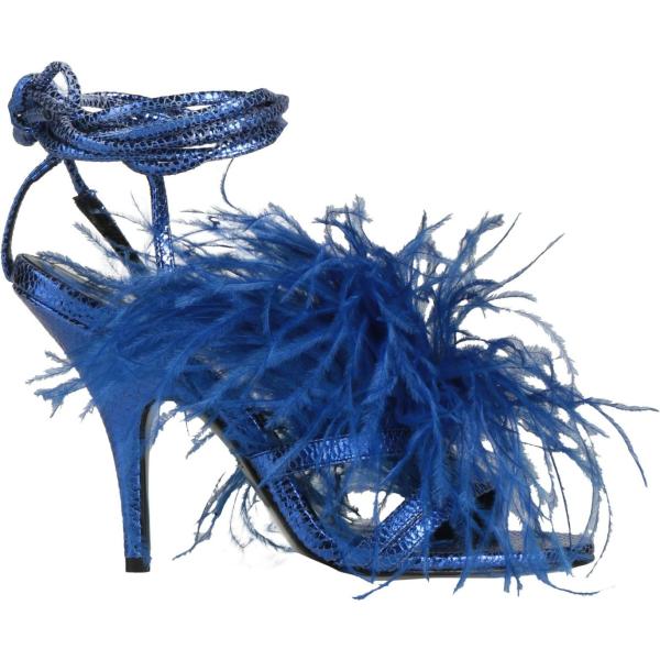 sandali in pelle Patrizia Pepe blu con stampe