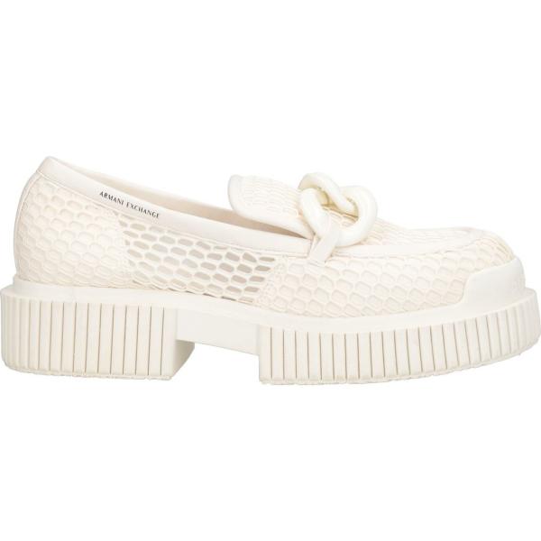 mocassini Armani Exchange bianco tinta unita