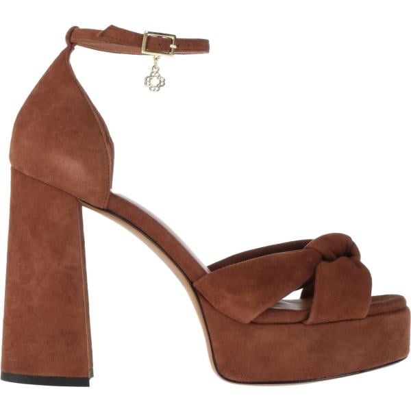 sandali in pelle Maje marrone tinta unita