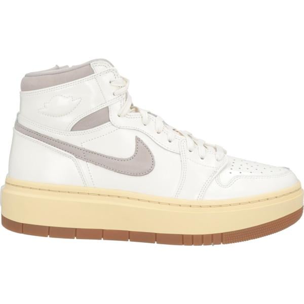 Sneakers alte da donna in bianco neve a punta tonda con zip Jordan Jordan