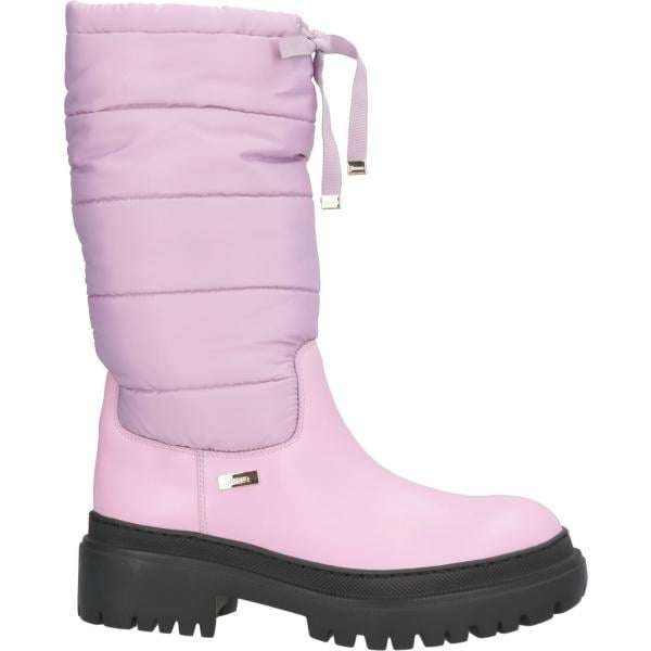 Stivali da neve da donna in viola chiaro con tacco squadrato neve a punta tonda Herno Herno