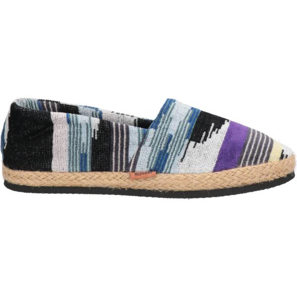 Espadrillas da donna in bianco neve senza tacco a punta tonda in velluto Missoni