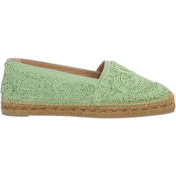Espadrillas da donna in verde chiaro a punta tonda Castañer