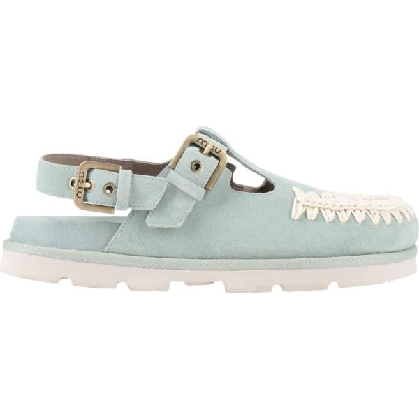 Ballerine da donna in grigio chiaro effetto scamosciato a punta tonda slingback in pelle Mou