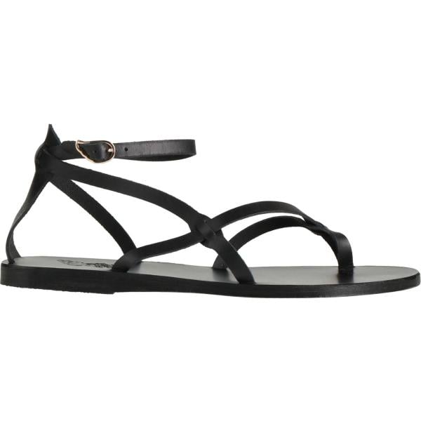 Ciabatte da donna in bianco neve a punta tonda con cinturino in pelle Ancient Greek Sandals