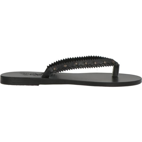 Ciabatte da donna in bianco neve con borchie a punta tonda in pelle Ancient Greek Sandals Ancient Greek Sandals