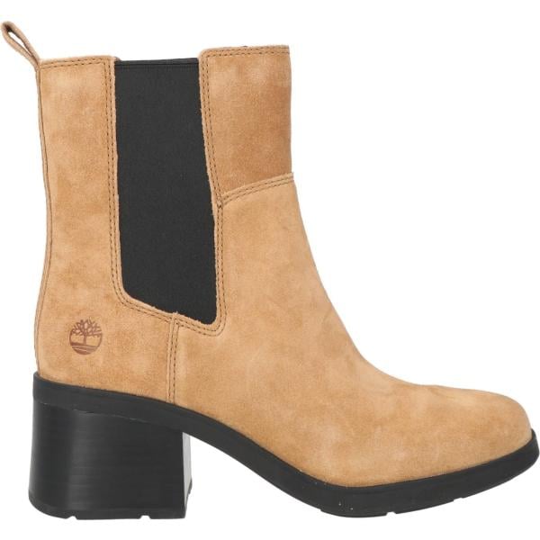 Stivaletti chelsea da donna in marrone chiaro effetto scamosciato con tacco squadrato a punta tonda Timberland Timberland