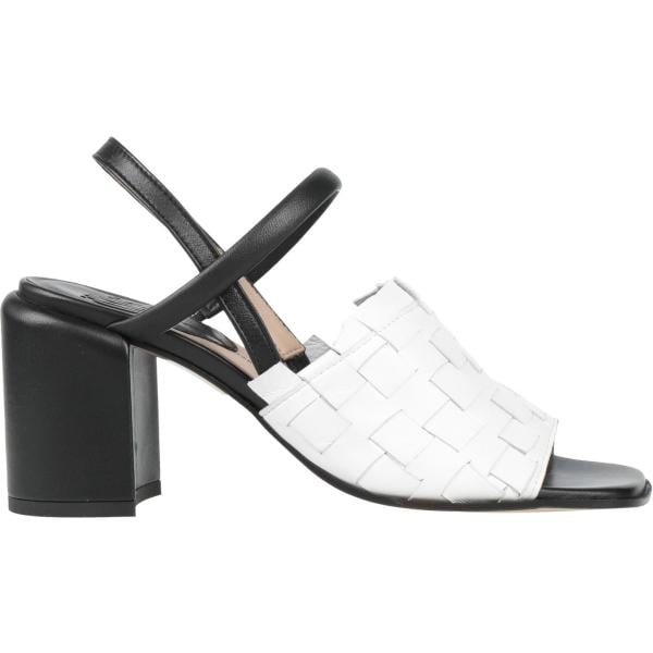 Sandali in pelle da donna con tacco squadrato a punta quadrata slingback in pelle Ixos Ixos