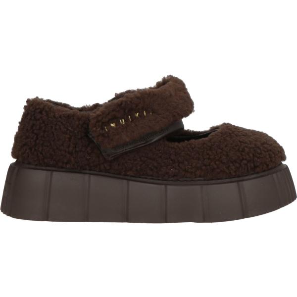 Décolleté da donna in marrone scuro con tacco a punta tonda in pelle Inuikii Inuikii