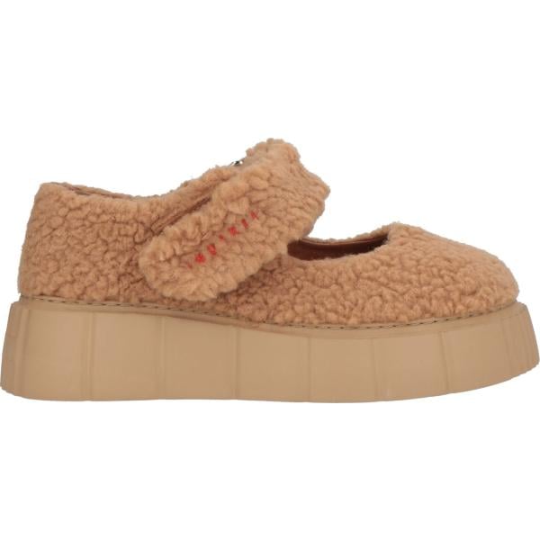 Décolleté da donna in marrone chiaro con tacco a punta tonda in pelle Inuikii Inuikii
