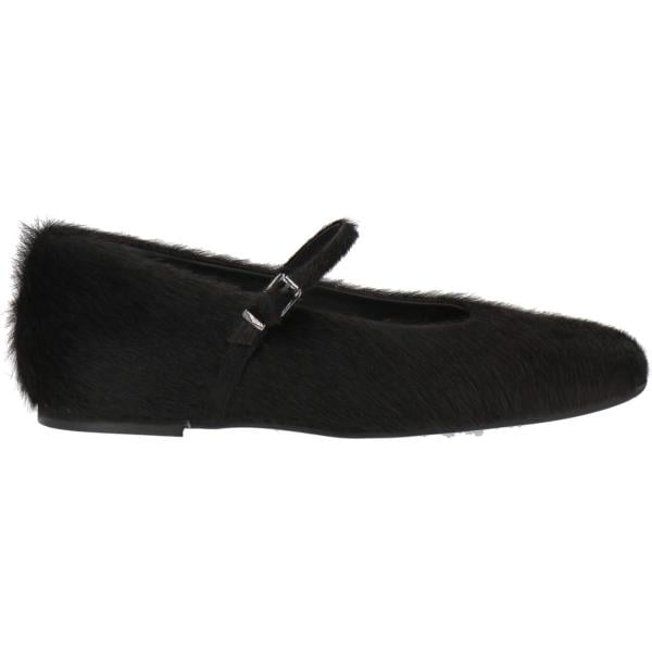 Ballerine da donna in bianco neve a punta tonda in pelle Poeve