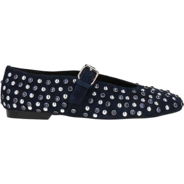 Ballerine da donna in bianco neve effetto scamosciato a punta tonda con fibbia in pelle Bibi Lou