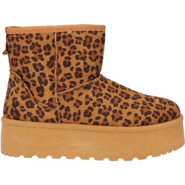 Stivaletti da donna in marrone chiaro animalier effetto scamosciato platform a punta tonda Laura Biagiotti Laura Biagiotti