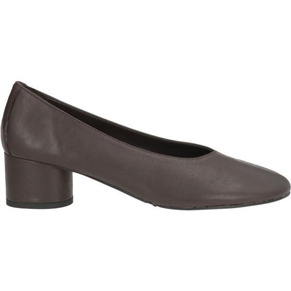 Décolleté da donna in grigio scuro con tacco a punta tonda in pelle Bianca Di Bianca Di