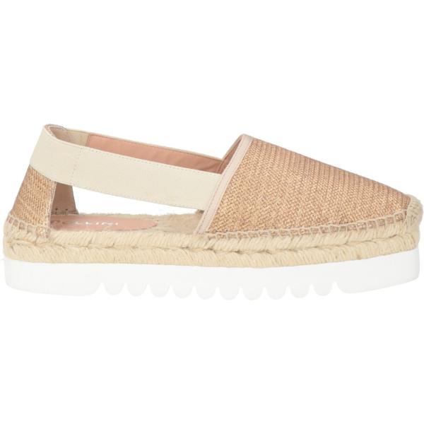 Espadrillas da donna in bianco neve platform a punta tonda con cinturino in pelle Pollini
