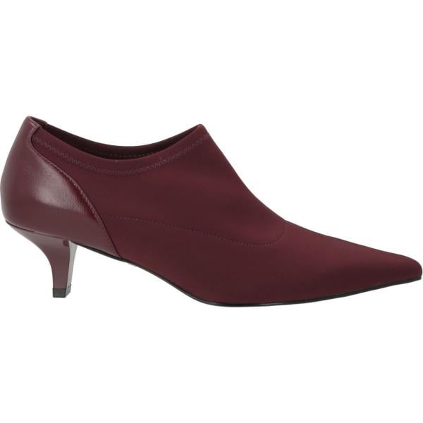 Stivaletti da donna in marrone scuro con tacco rocchetto a punta Jeannot