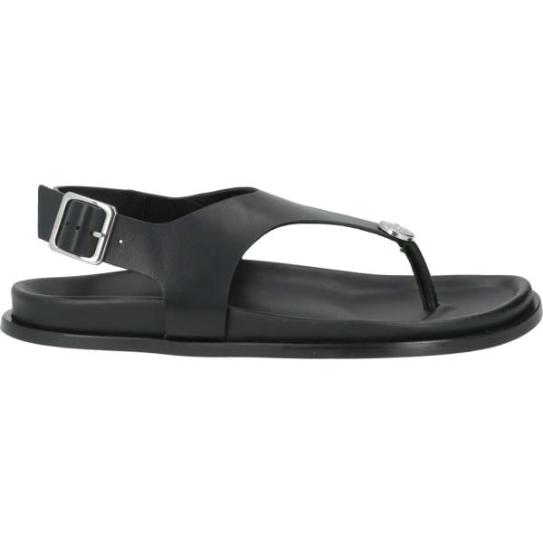 Infradito da donna in bianco neve a punta tonda slingback in pelle Alohas