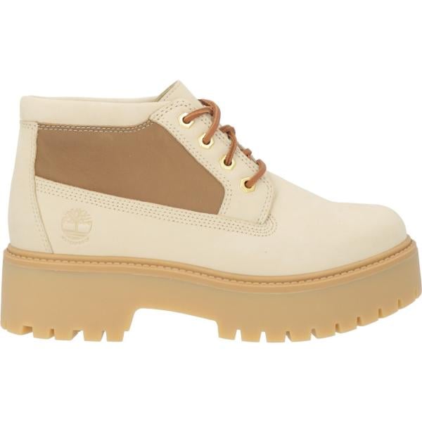 Anfibi da donna in beige sabbia con tacco squadrato a punta tonda con lacci Timberland Timberland