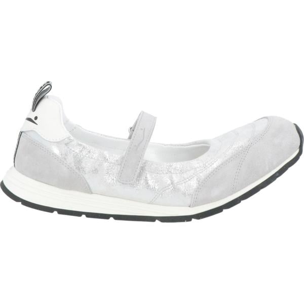 Ballerine da donna in grigio chiaro effetto scamosciato a punta tonda in pelle Voile Blanche Voile Blanche