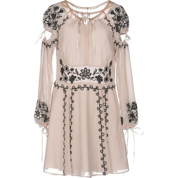 vestiti corti For Love & Lemons marrone tinta unita