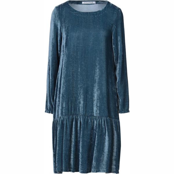 vestiti midi/longuette European Culture blu tinta unita