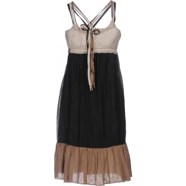 Vestito corto a trapezio fantasia multicolore senza maniche con laccetti interno foderato in seta 70% cotone Cristinaeffe Collection multicolore