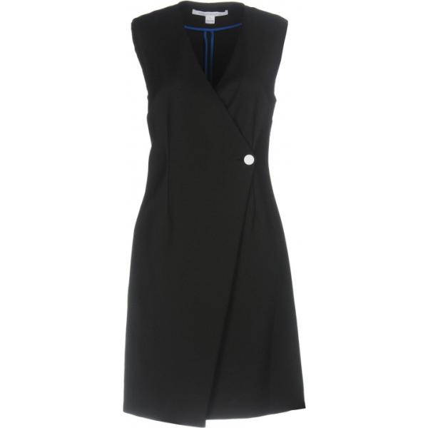 Vestito corto a trapezio collo a v interno sfoderato tinta unita Diane Von Furstenberg tinta unita