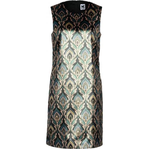 Vestito corto a trapezio fantasia multicolore effetto laminato collo tondo con zip interno foderato M Missoni multicolore