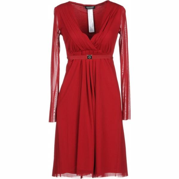 Vestito Twinset rosso tinta unita