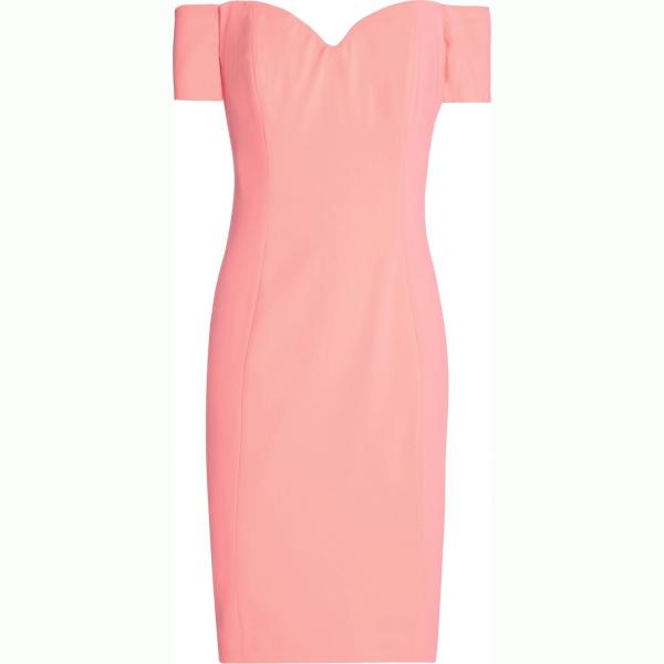 vestiti corti Badgley Mischka rosa tinta unita