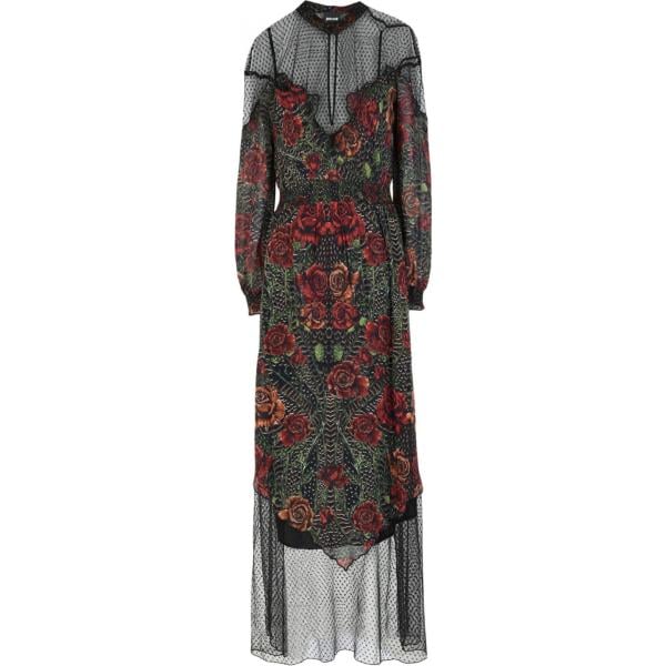 vestito lungo Just Cavalli nero a fiori
