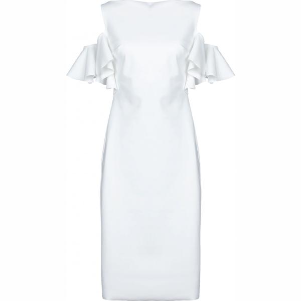 vestiti midi/longuette Chiara Boni La Petite Robe bianco tinta unita