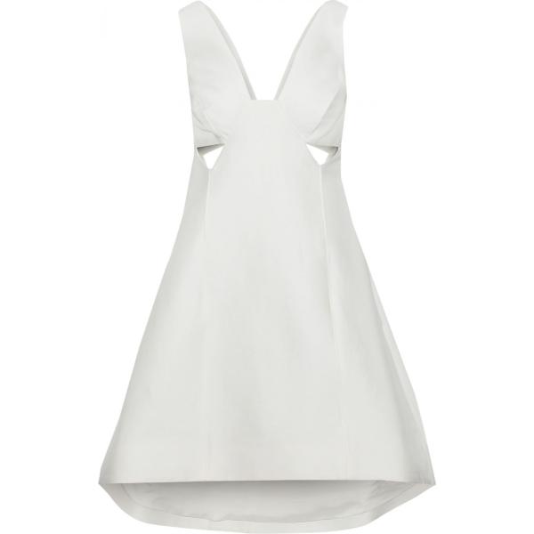 vestiti corti Halston bianco tinta unita