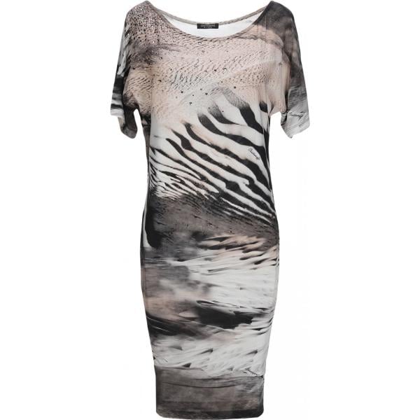 vestito corto Cristinaeffe grigio fantasia