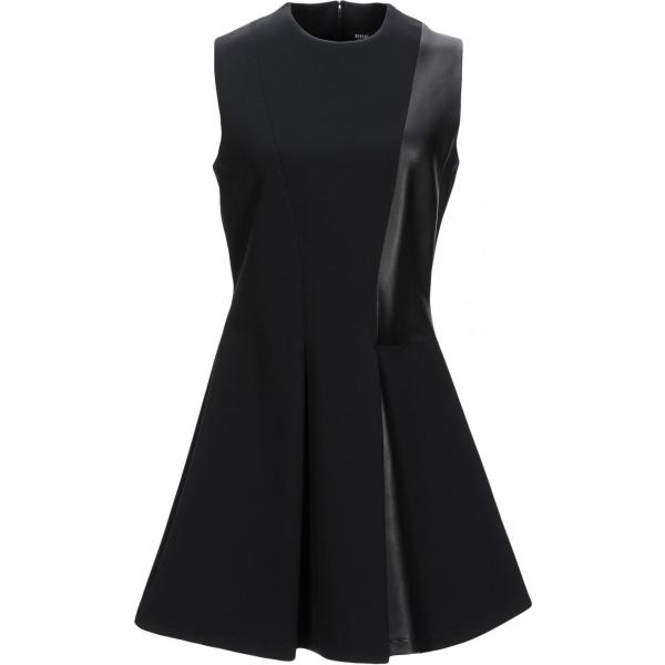 Vestito corto a trapezio contrasto collo tondo senza maniche con zip interno sfoderato jersey Versus Versace tinta unita