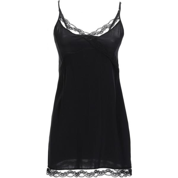 Vestito corto con pizzo scollatura profonda senza maniche interno sfoderato in raso tinta unita Manila Grace tinta unita