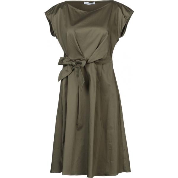 Vestito corto a trapezio collo tondo a maniche corte con zip interno sfoderato tinta unita Caractère tinta unita