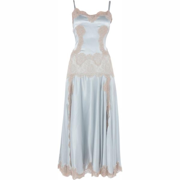 Vestito lungo con pizzo fantasia scollatura profonda con zip interno foderato in raso elasticizzato Dolce & Gabbana multicolore