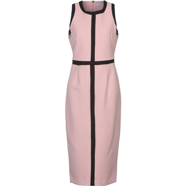 Vestito longuette con spacco fantasia collo tondo senza maniche con zip interno sfoderato crêpe Silvian Heach multicolore