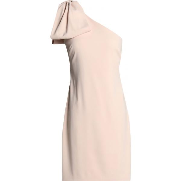 vestiti corti Badgley Mischka marrone tinta unita
